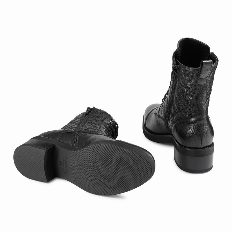 Russell And Bromley Atomic Ženske Čizme Na Vezanje Crne | RGK21100MG