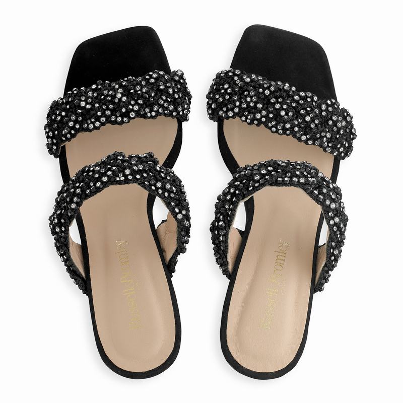 Russell And Bromley Be Jewel Ženske Sandale Na Petu Crne | WWI1386VV