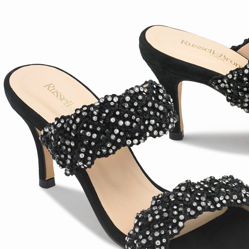 Russell And Bromley Be Jewel Ženske Sandale Na Petu Crne | WWI1386VV