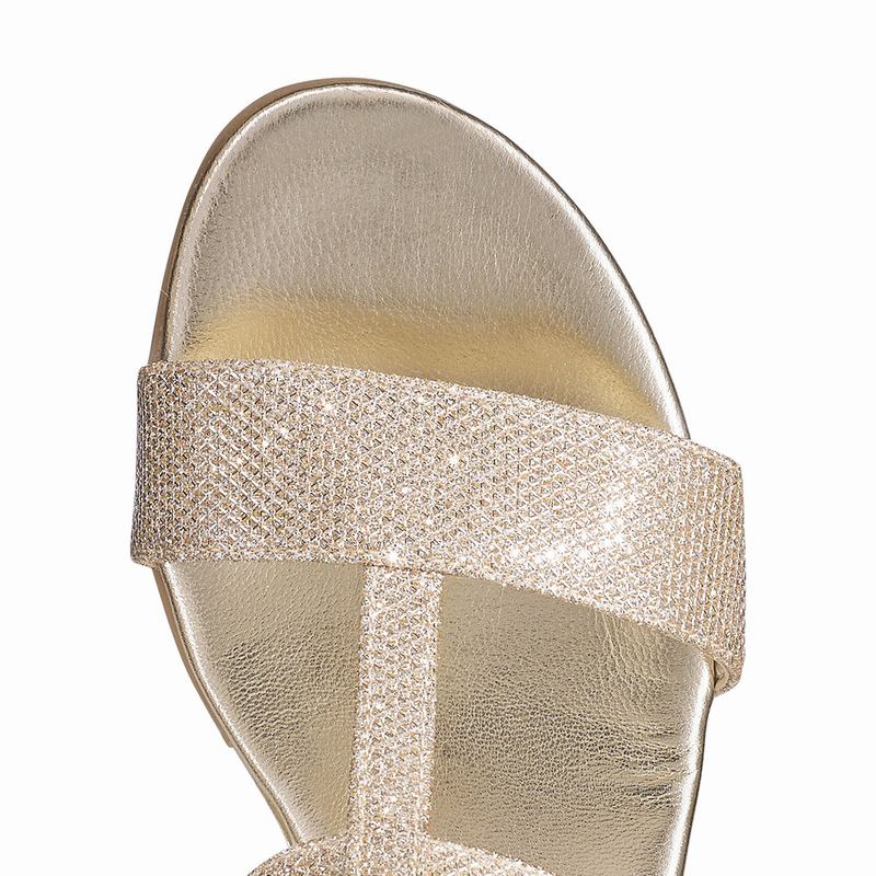Russell And Bromley Bellina Ženske Sandale na Klin Zlatne | HBH874TX