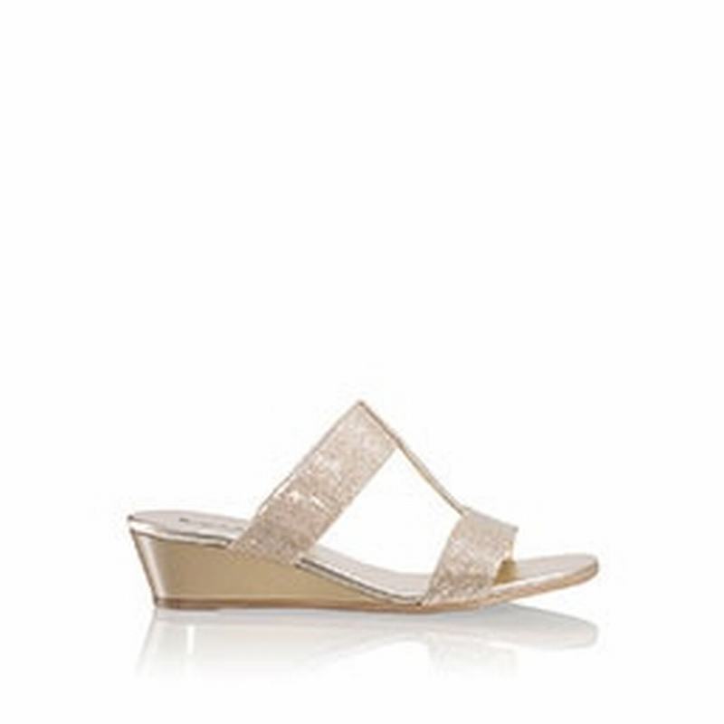 Russell And Bromley Bellina Ženske Sandale na Klin Zlatne | HBH874TX