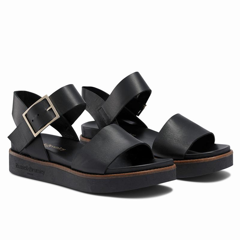 Russell And Bromley Boston Ženske Sandale na Klin Crne | SCY7364AI