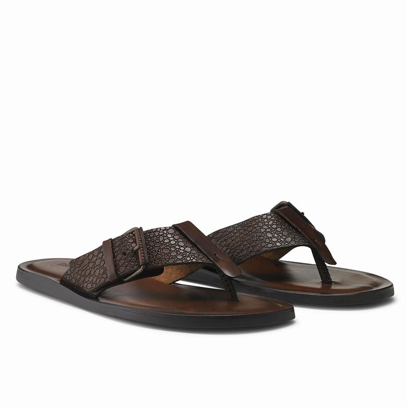 Russell And Bromley Buckle Up Muške Sandale Smeđe | PIU9127IL