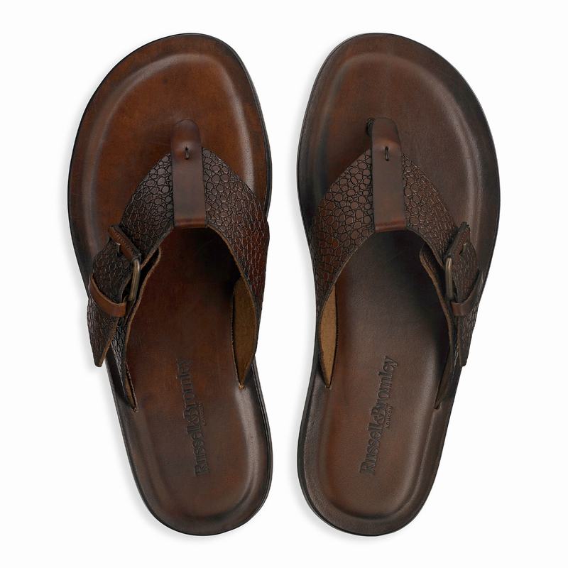 Russell And Bromley Buckle Up Muške Sandale Smeđe | PIU9127IL
