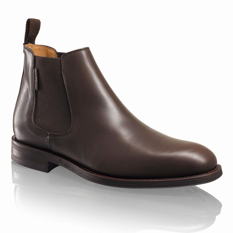 Russell And Bromley Burlington Muške Chelsea Čizme Smeđe | CYN239IQ