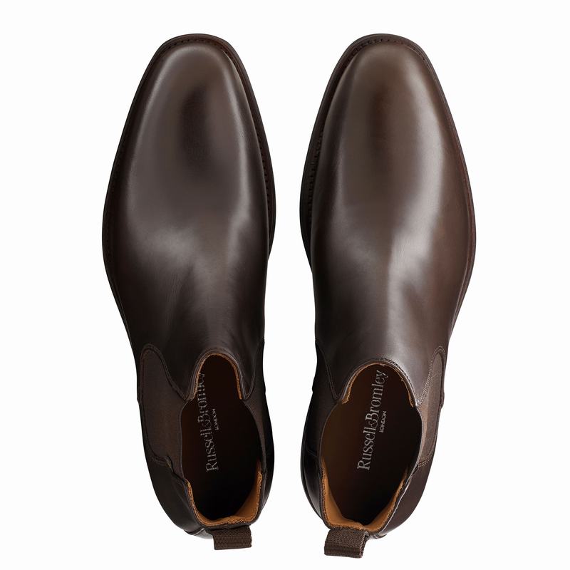 Russell And Bromley Burlington Muške Chelsea Čizme Smeđe | CYN239IQ
