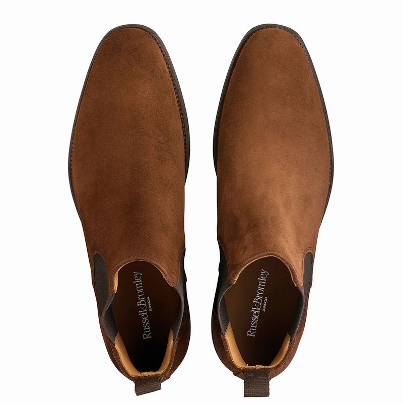 Russell And Bromley Burlington Muške Chelsea Čizme Smeđe | XOF708VI