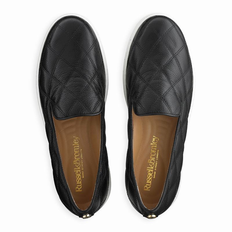Russell And Bromley Casaquilt Ženske Slip On Tenisice Crne | OST3086YM