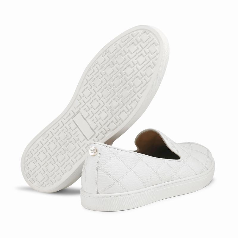 Russell And Bromley Casaquilt Ženske Slip On Tenisice Bijele | XJM1591EL