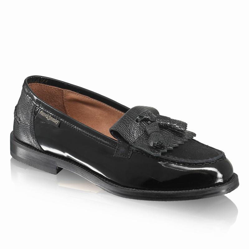 Russell And Bromley Chester Ženske Mokasinke Crne | XBL923PB