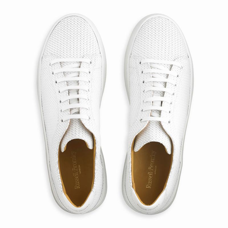 Russell And Bromley Clear Run Muške Niske Tenisice Bijele | PYW973WB