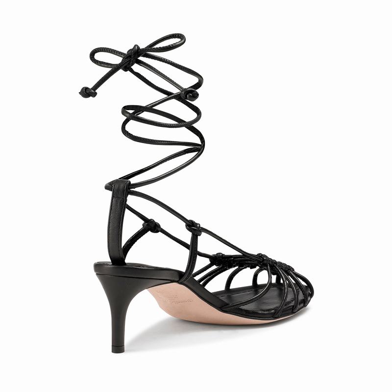 Russell And Bromley Connectmid Ženske Sandale Na Petu Crne | DRR2540CH