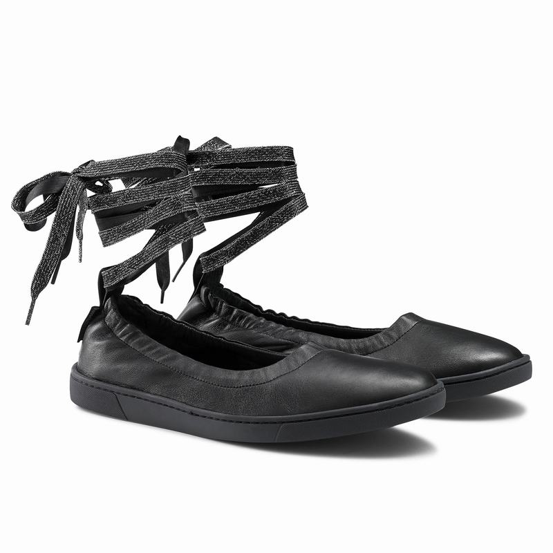 Russell And Bromley Daisychain Ženske Balerine Crne | FJQ2119UO