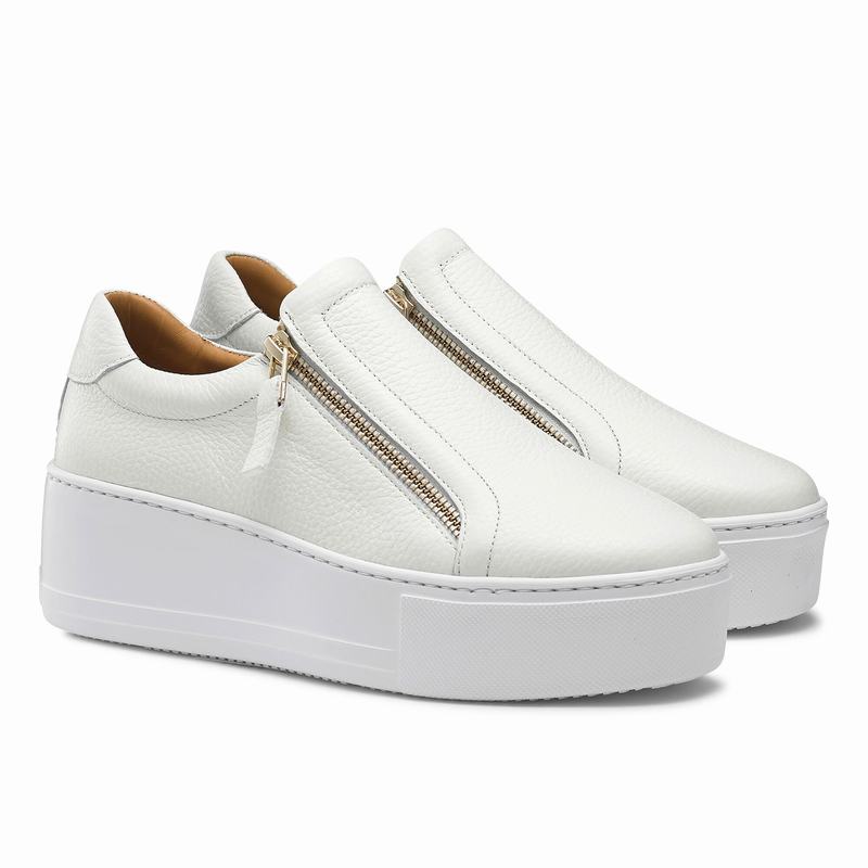 Russell And Bromley Doublepark Ženske Tenisice s Platformom Bijele | BDK734ND