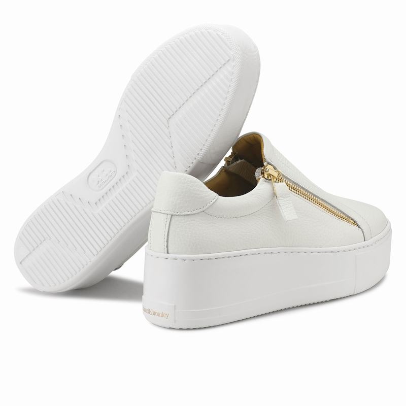 Russell And Bromley Doublepark Ženske Tenisice s Platformom Bijele | BDK734ND