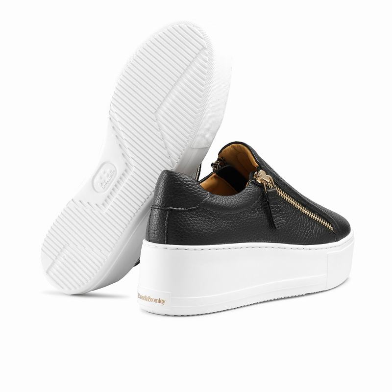 Russell And Bromley Doublepark Ženske Tenisice s Platformom Crne | ZEC3682WM