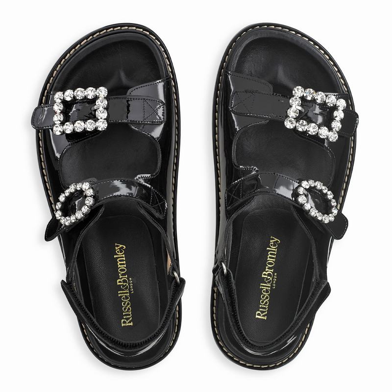 Russell And Bromley Glamour Ženske Sandale Crne | MST72100TP