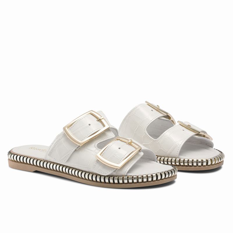 Russell And Bromley Gold Mine Ženske Sandale Bijele | JXM9799GI