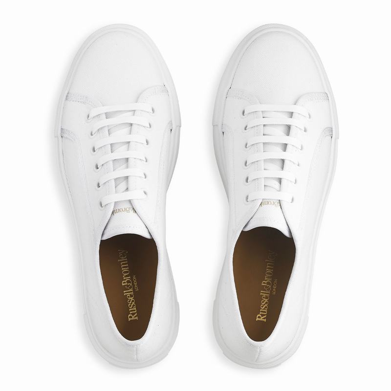 Russell And Bromley High Bar Ženske Tenisice s Platformom Bijele | YOW6129MJ