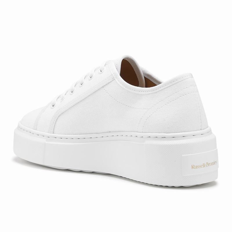Russell And Bromley High Bar Ženske Tenisice s Platformom Bijele | YOW6129MJ