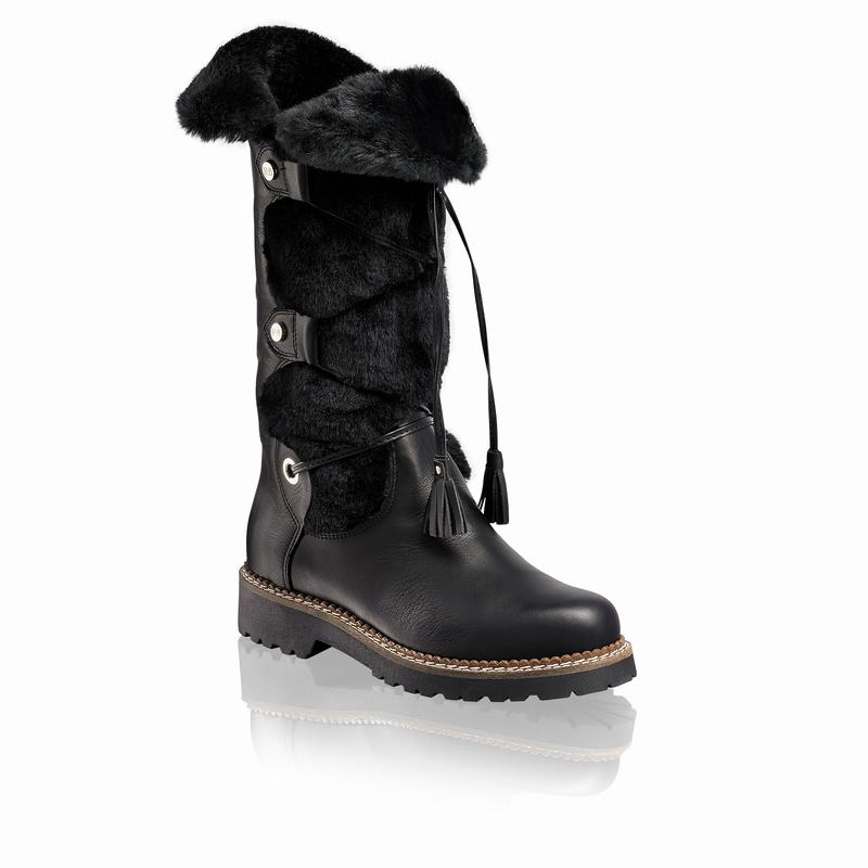Russell And Bromley Highlander Ženske Čizme preko Koljena Crne | BZE3069ZN