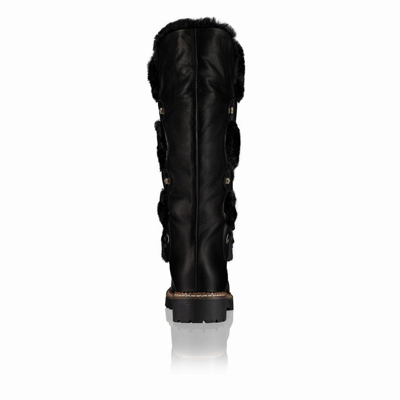 Russell And Bromley Highlander Ženske Čizme preko Koljena Crne | BZE3069ZN
