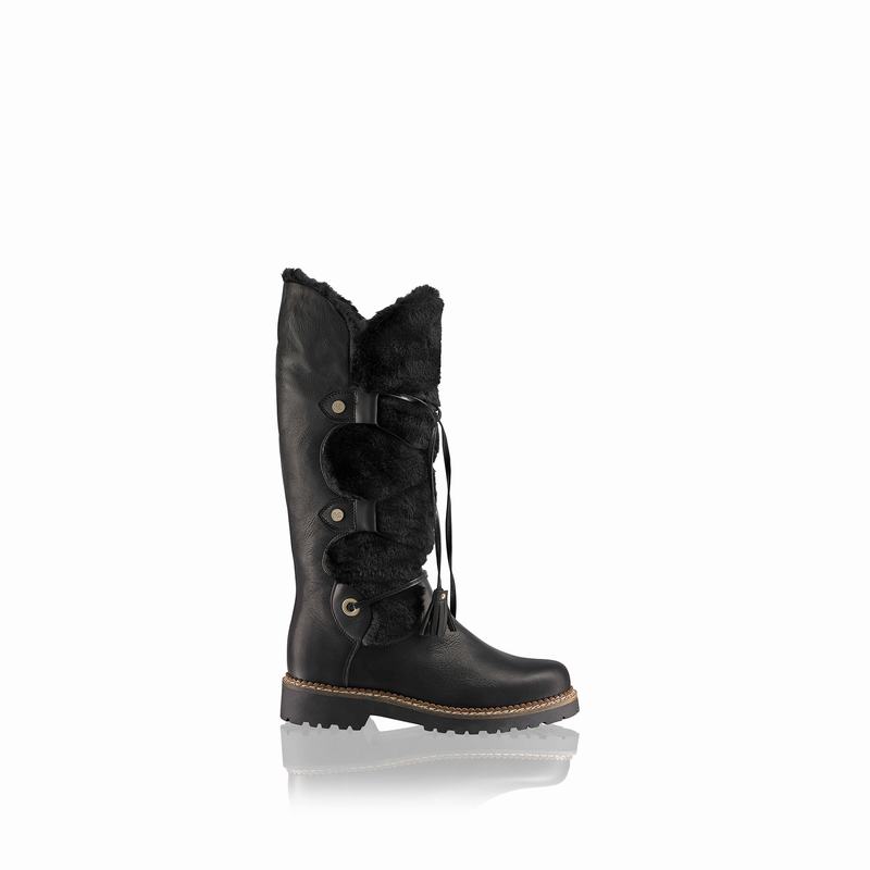 Russell And Bromley Highlander Ženske Čizme preko Koljena Crne | BZE3069ZN