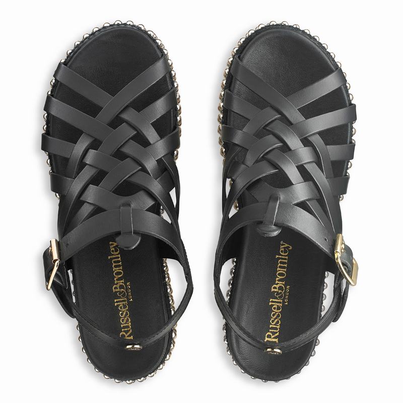 Russell And Bromley Jackpot Ženske Sandale na Klin Crne | BGG4267UG