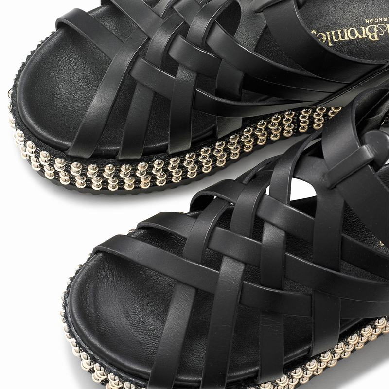 Russell And Bromley Jackpot Ženske Sandale na Klin Crne | BGG4267UG