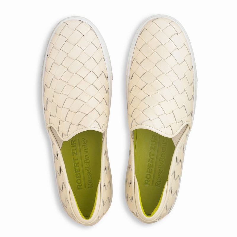 Russell And Bromley Jenna Ženske Slip On Tenisice Krem Bijele | KPS4879ZV