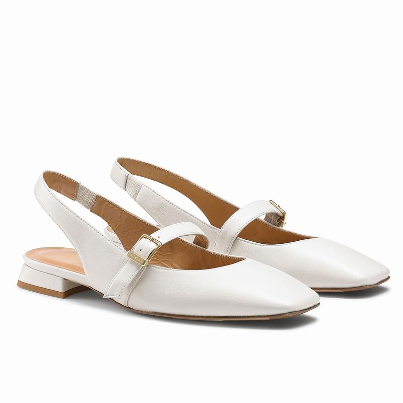 Russell And Bromley Miss Mary Ženske Balerine Krem Bijele | NVO3558KP