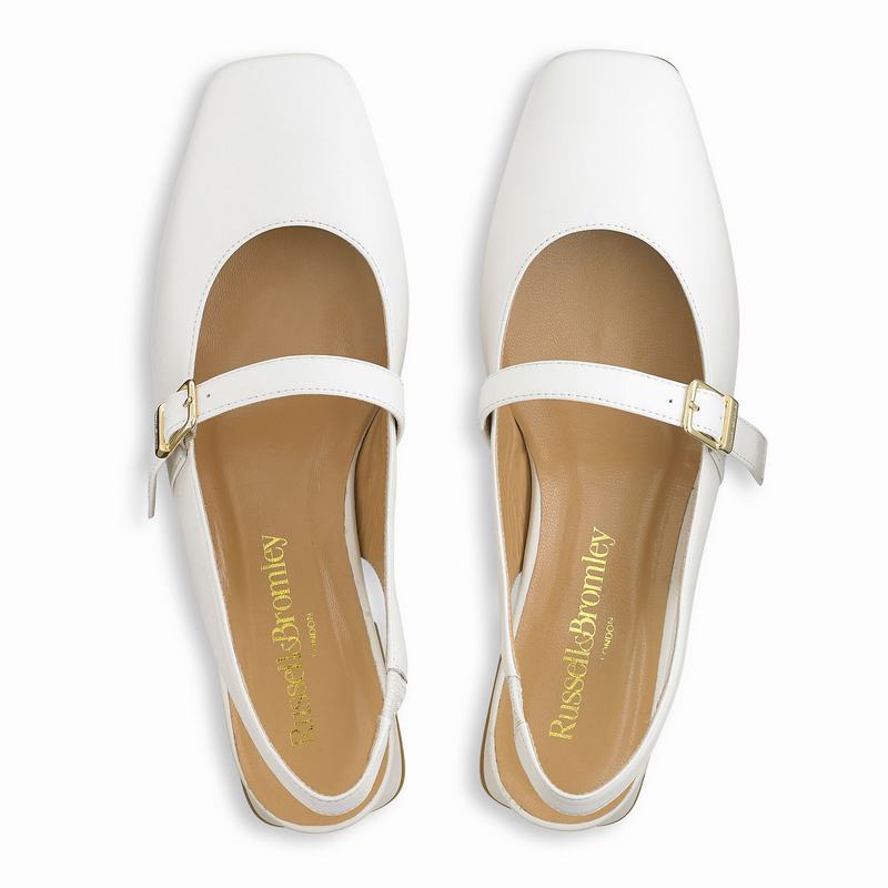 Russell And Bromley Miss Mary Ženske Balerine Krem Bijele | NVO3558KP