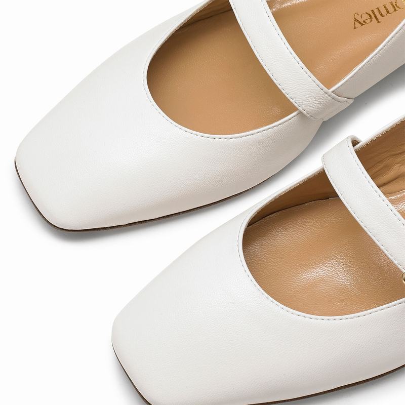 Russell And Bromley Miss Mary Ženske Balerine Krem Bijele | NVO3558KP