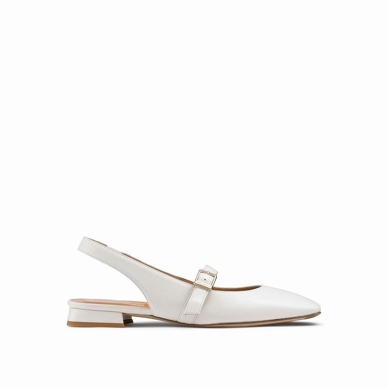 Russell And Bromley Miss Mary Ženske Balerine Krem Bijele | NVO3558KP
