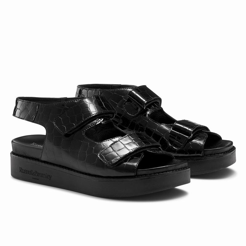 Russell And Bromley Nice Ženske Sandale na Klin Crne | EEV3531CL