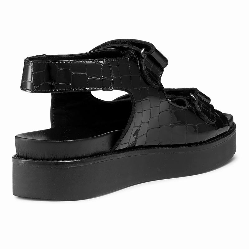 Russell And Bromley Nice Ženske Sandale na Klin Crne | EEV3531CL
