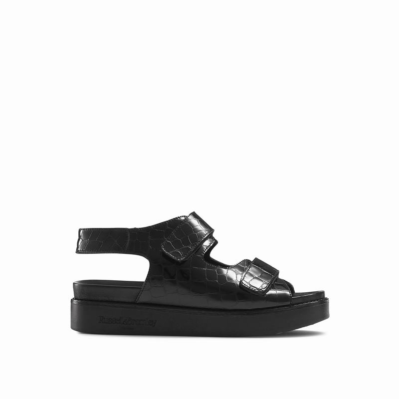 Russell And Bromley Nice Ženske Sandale na Klin Crne | EEV3531CL