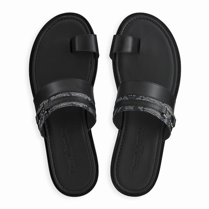 Russell And Bromley Oasis Muške Sandale Crne | EUD8647HL