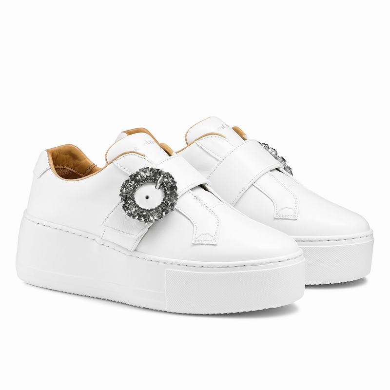 Russell And Bromley Park Gem Ženske Tenisice s Platformom Bijele | VSQ5743QG