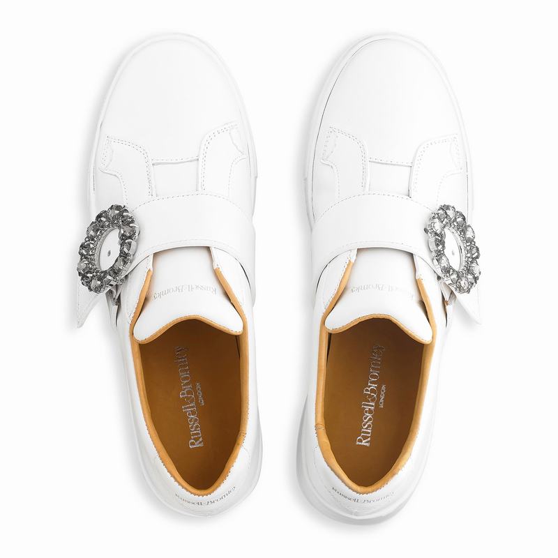 Russell And Bromley Park Gem Ženske Tenisice s Platformom Bijele | VSQ5743QG