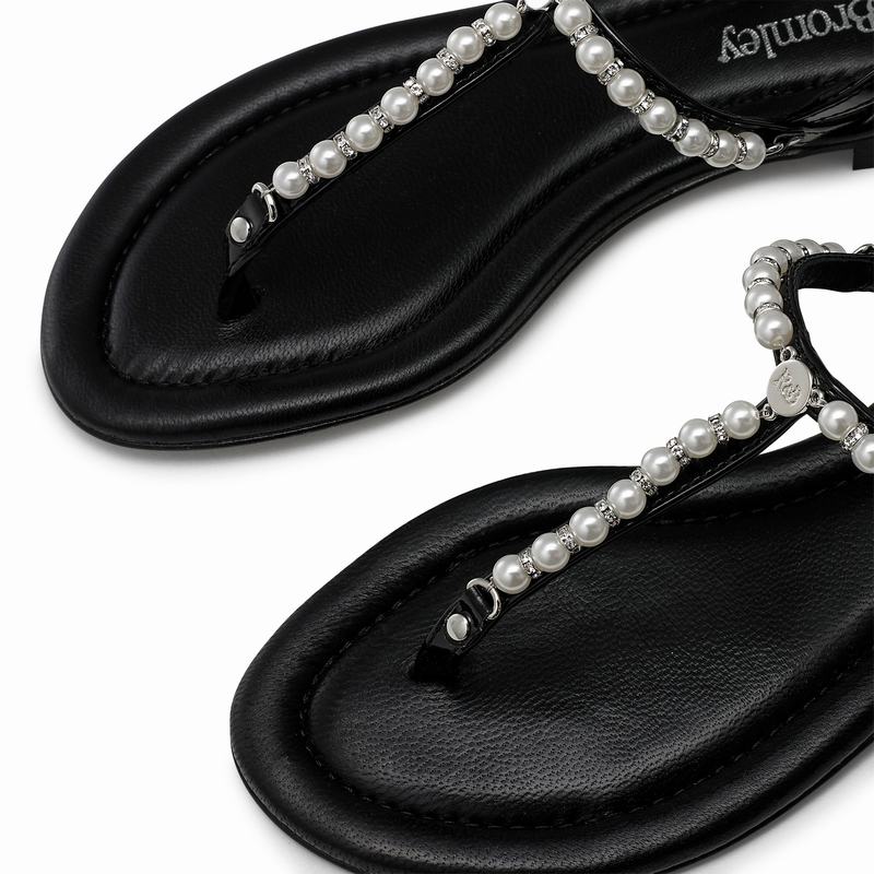 Russell And Bromley Pearly Ženske Sandale Crne | TLV2553AG