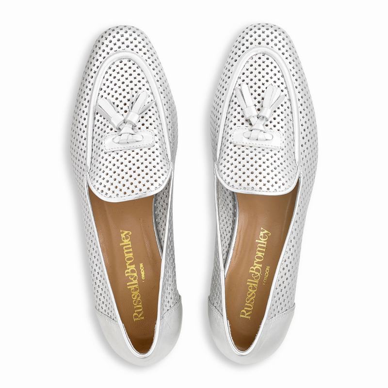 Russell And Bromley Perfect Ženske Mokasinke Metalne | CAF2933HB
