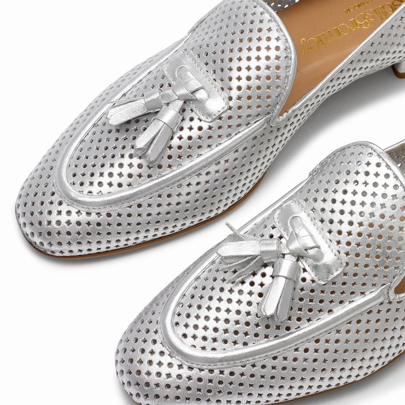 Russell And Bromley Perfect Ženske Mokasinke Metalne | CAF2933HB