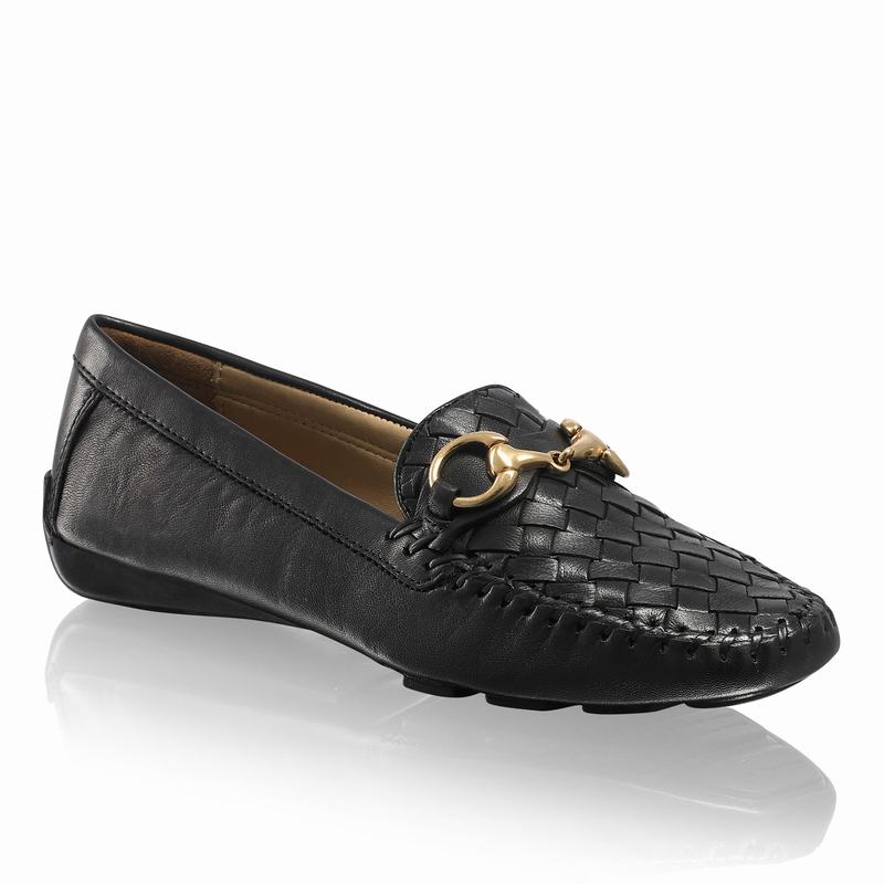 Russell And Bromley Perlata Ženske Cipele za Vozače Crne | HCB5325MI
