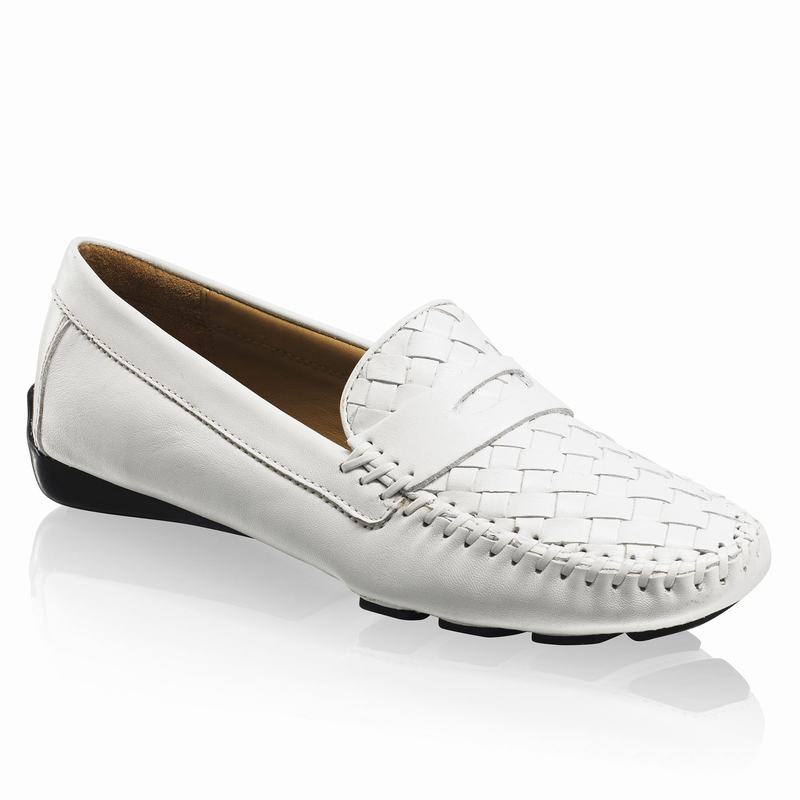 Russell And Bromley Petra Ženske Cipele za Vozače Bijele | MZP2730BG