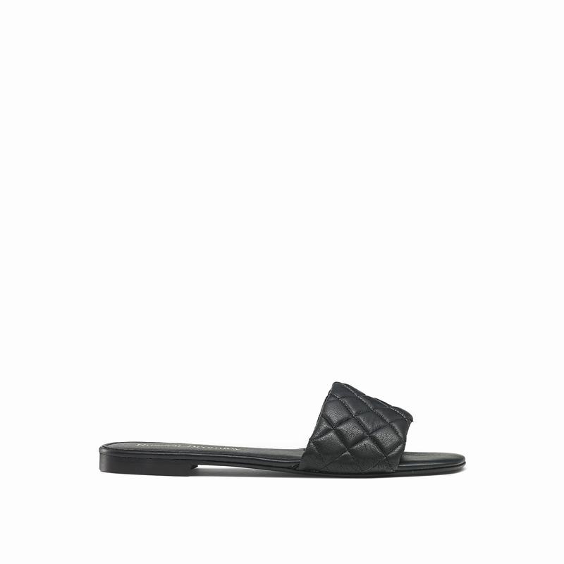 Russell And Bromley Quiltmule Ženske Mules Crne | LBQ1830ZM
