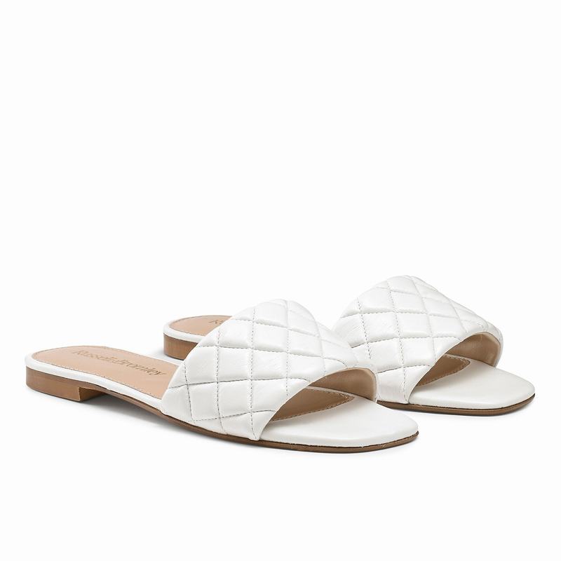Russell And Bromley Quiltmule Ženske Mules Bijele | RRT2558OY