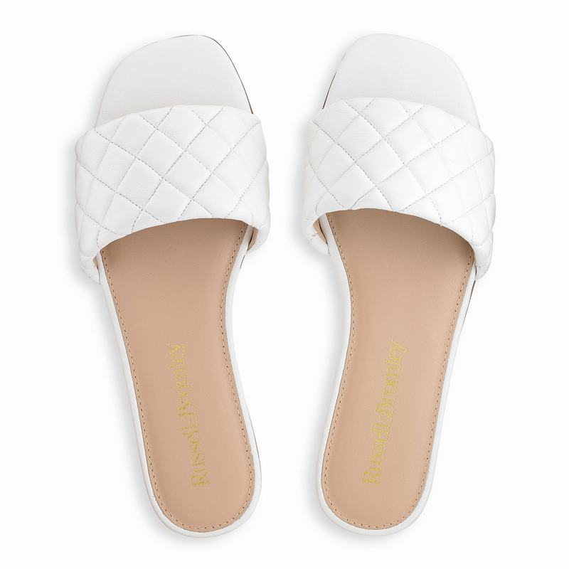 Russell And Bromley Quiltmule Ženske Mules Bijele | RRT2558OY