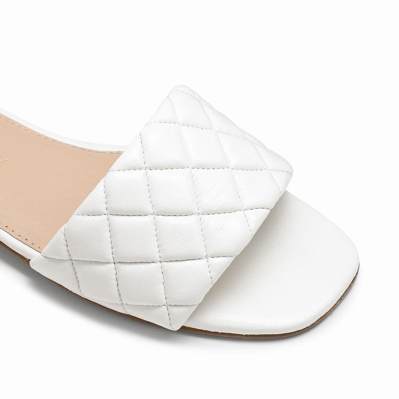 Russell And Bromley Quiltmule Ženske Mules Bijele | RRT2558OY
