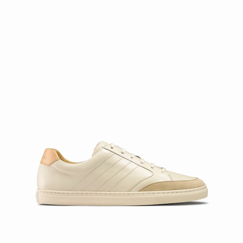 Russell And Bromley Retrospect Muške Niske Tenisice Krem Bijele | ICD8178HV